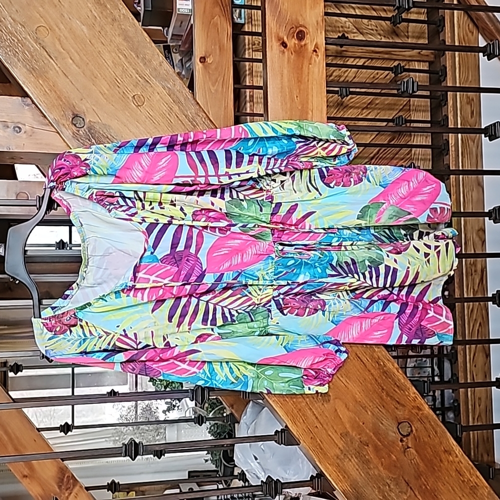 Shein vibrant tropical romper